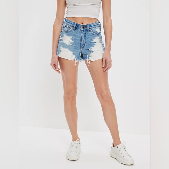 American Eagle Strigid Denim Mom Shorts Women's 8 - Picture 3 of 9
